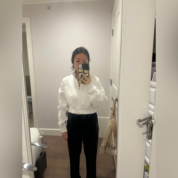 TNA COZY PERFECT CROPPED HALF ZIP SWEATSHIRT Size S - Picture 5 of 5